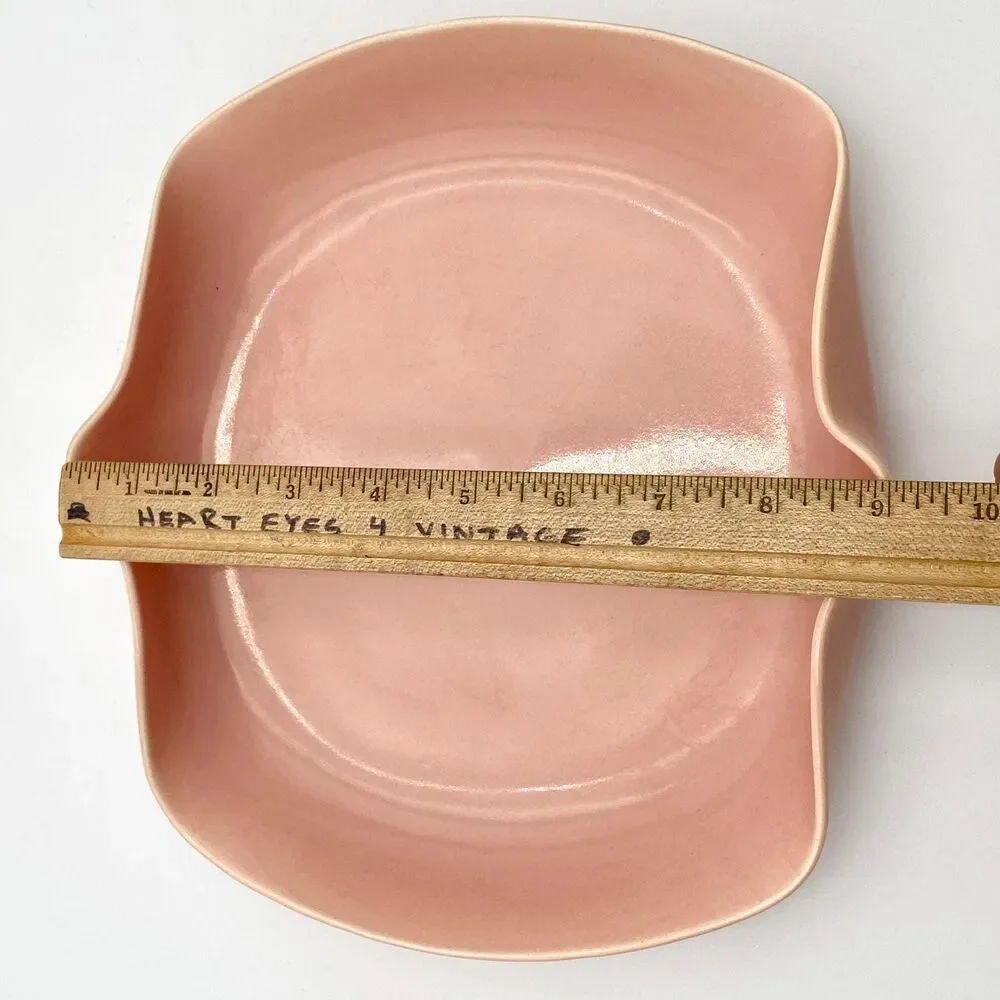 1950-1960’s California Pottery Pink Console Dish Biomorphic Shape